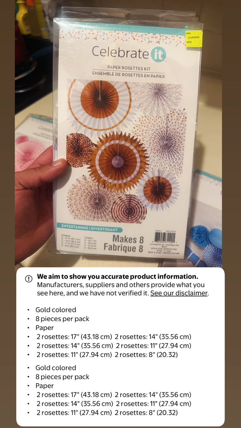 Celebrate It Paper Rosettes Kits - Blue, Pink, and Orange - photo 5