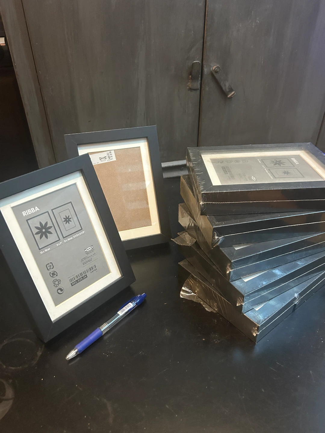 7 IKEA RIBBA Black Picture Frames (10x15cm)