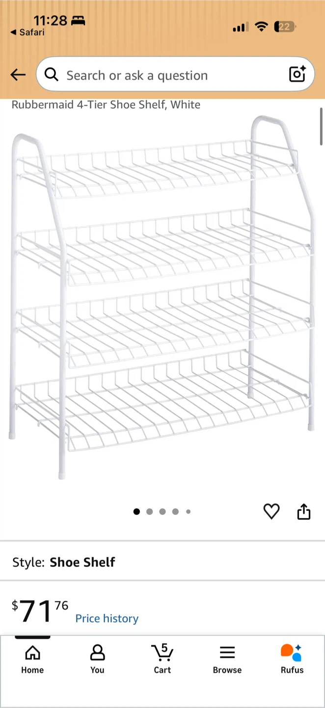 Rubbermaid 4-Tier Shoe Shelf - photo 4