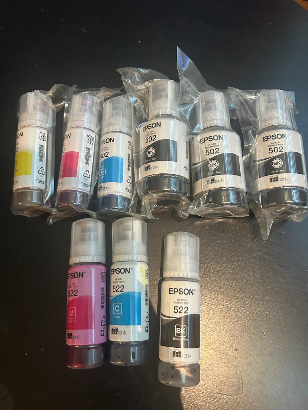 Epson Ink Bottles 502 & 522