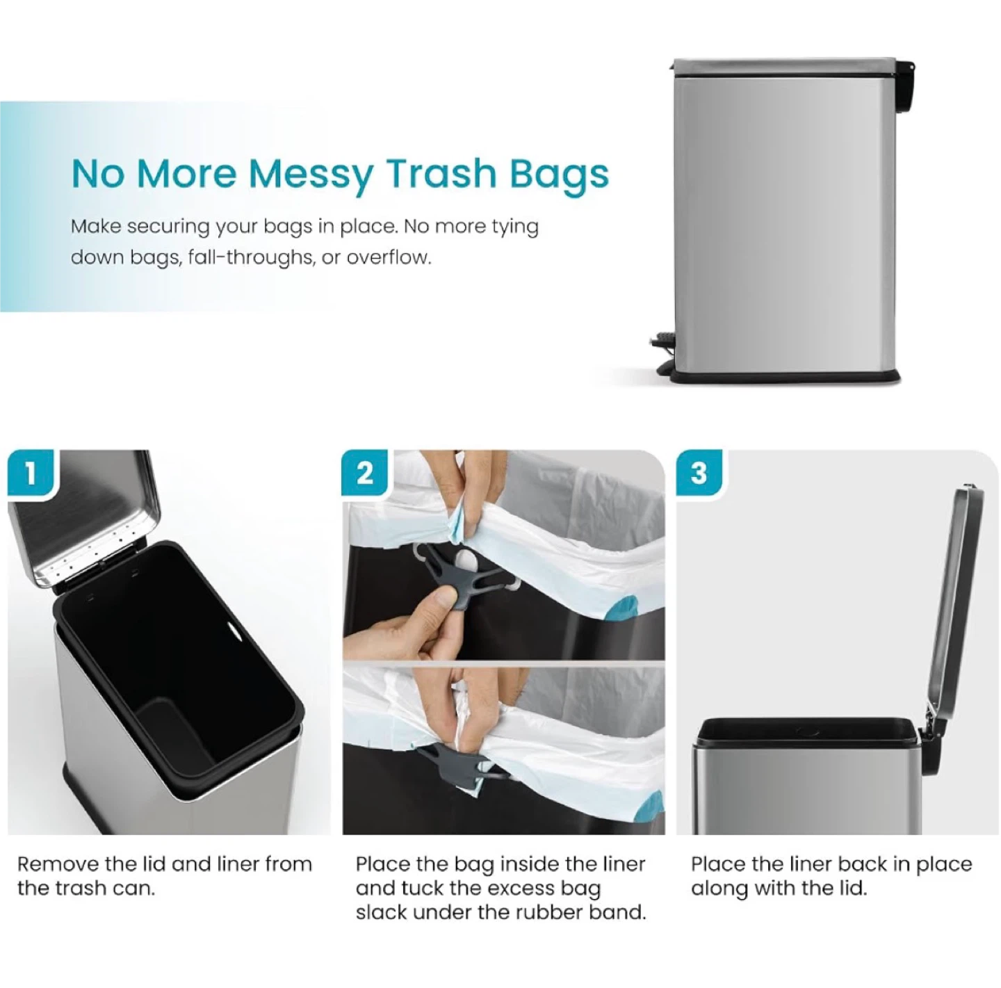 Stainless Steel Trash Can - photo 4