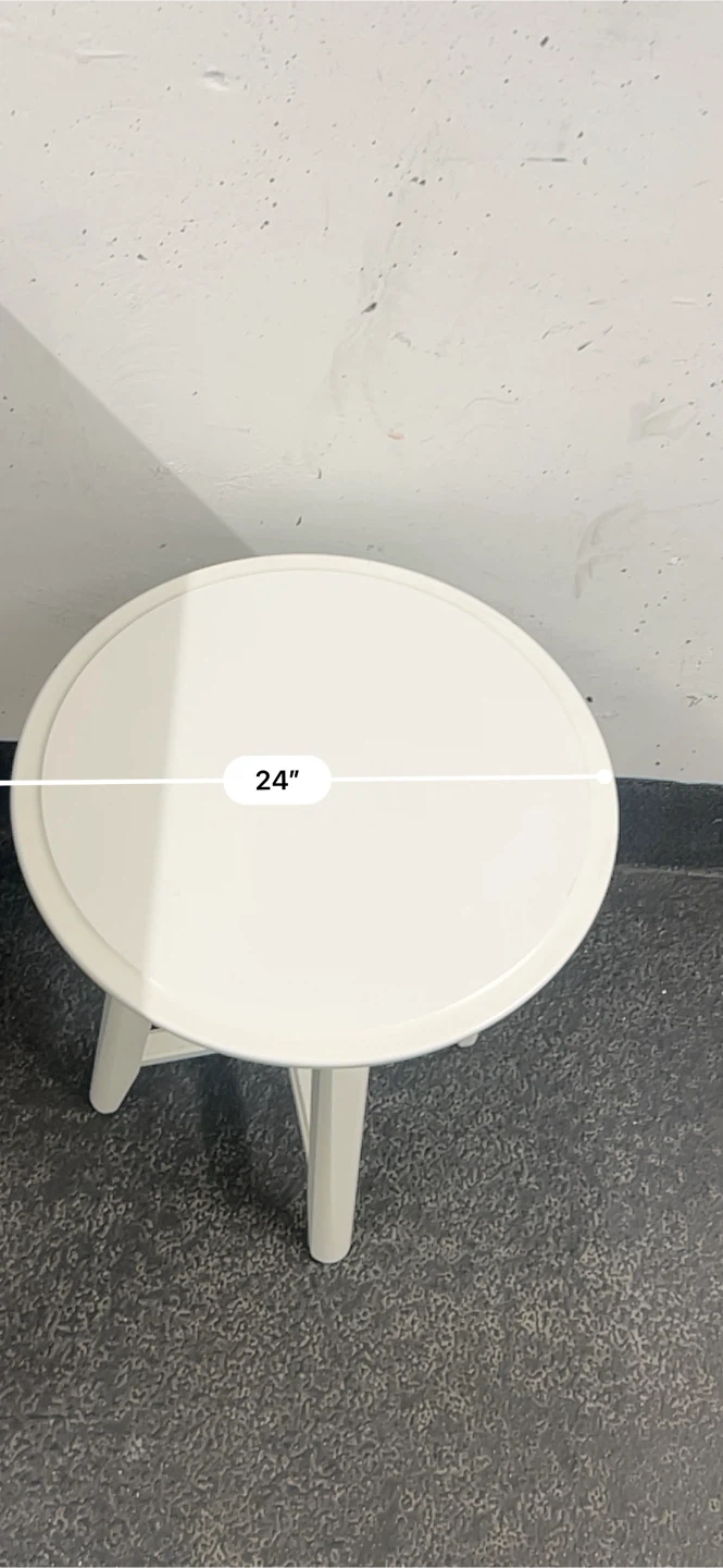 White Round Accent Table - photo 3