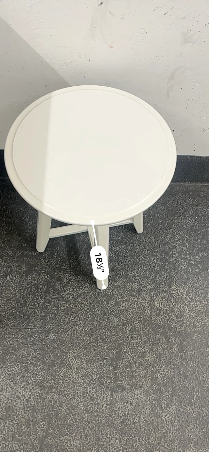 White Round Accent Table - photo 4