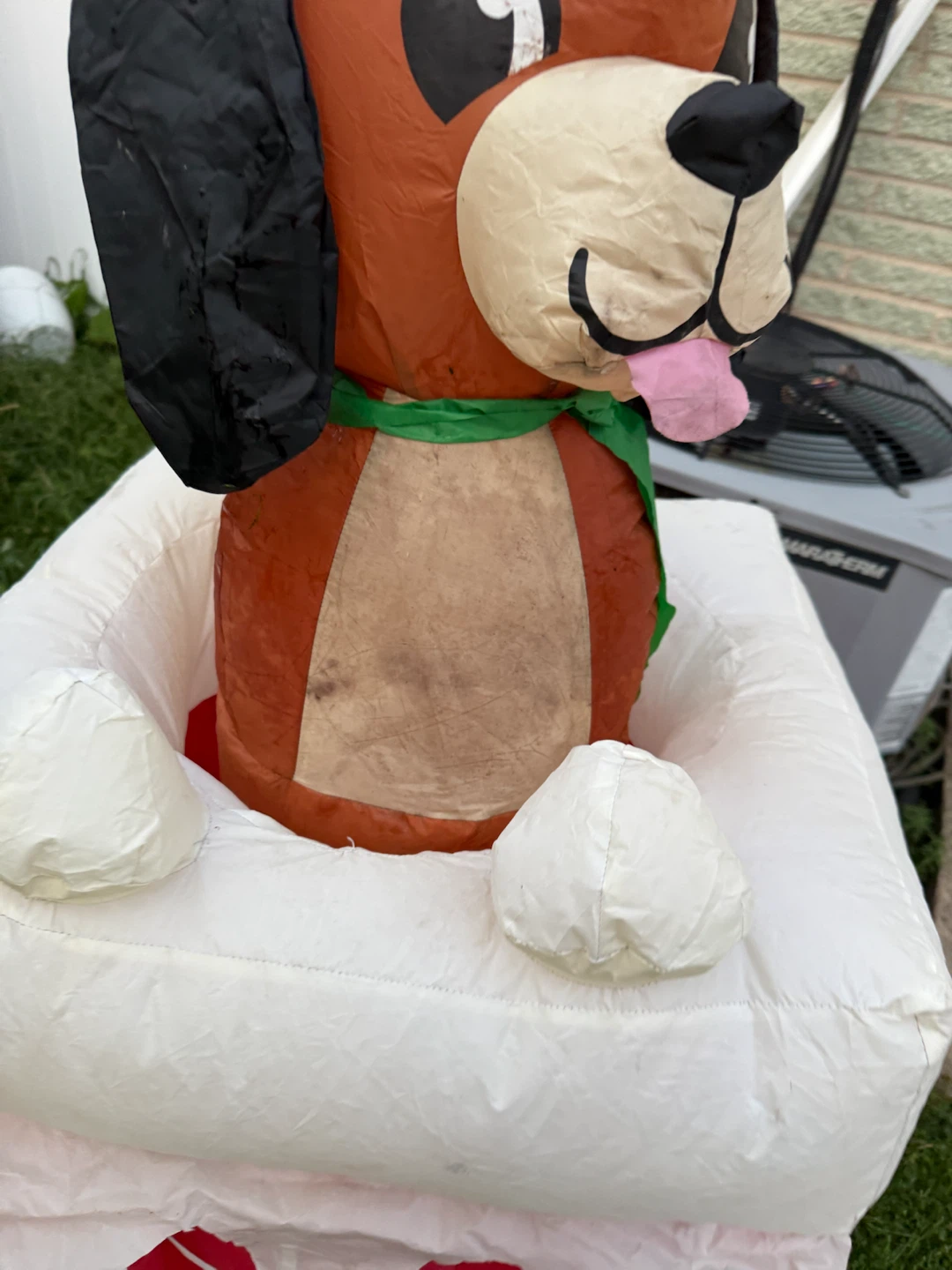 Inflatable Dog in Chimney Christmas Decoration - photo 3