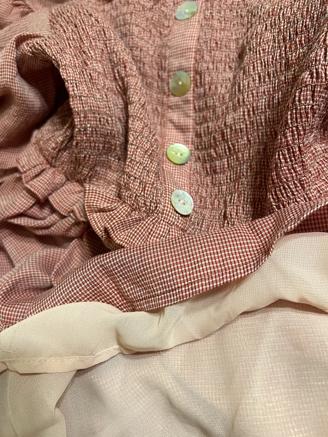 Pink Smocked Square Neck Midi Dress - photo 4