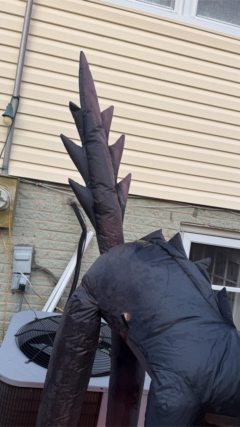 Inflatable Black Cat on Pumpkin Halloween Decoration - photo 4