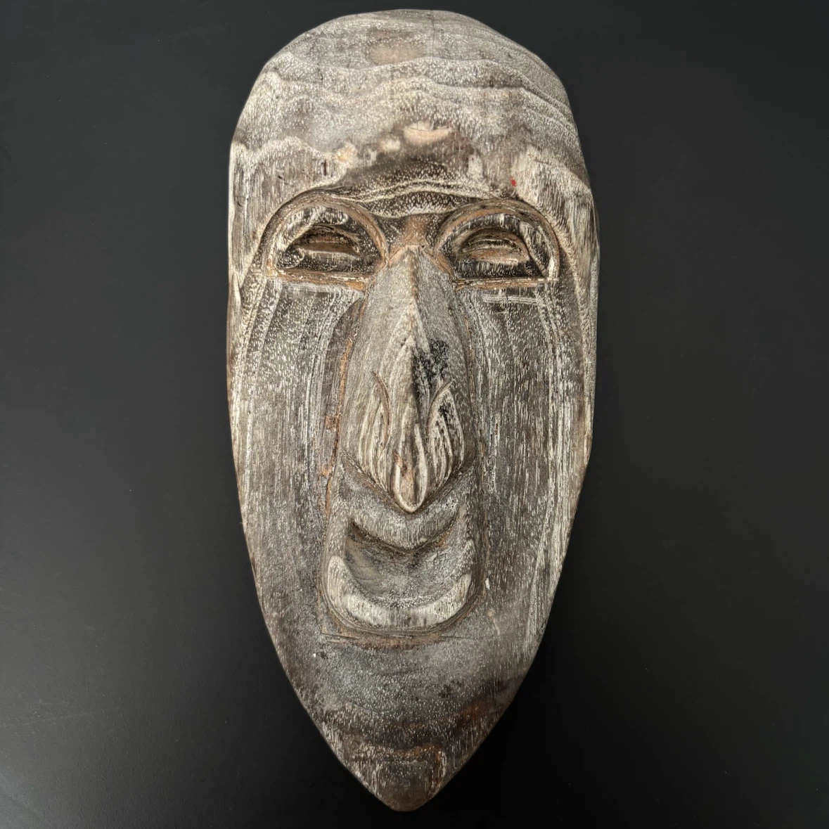 Hand-Carved Wooden Wall Mask