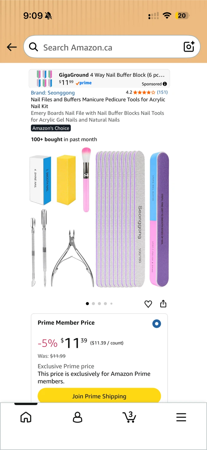Seonggong 4 Way Nail Buffer Block Kit