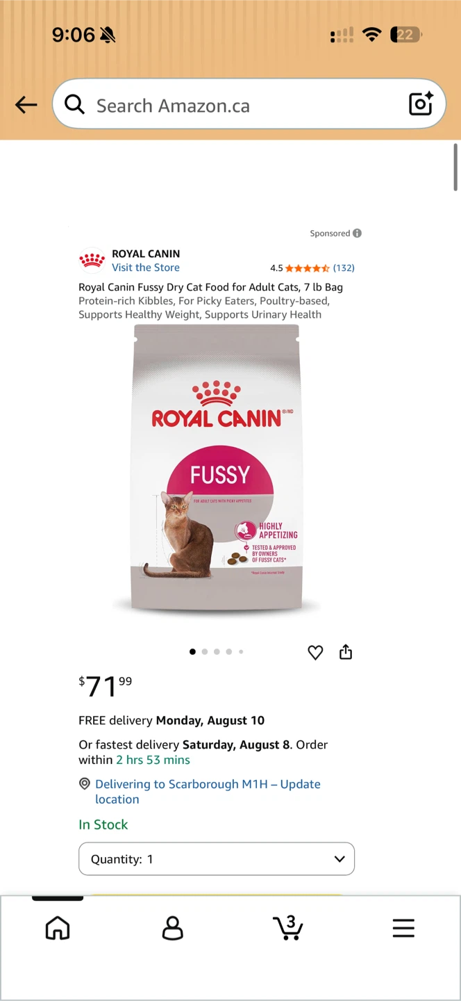 Royal Canin Fussy Dry Cat Food for Adult Cats, 7 lb Bag