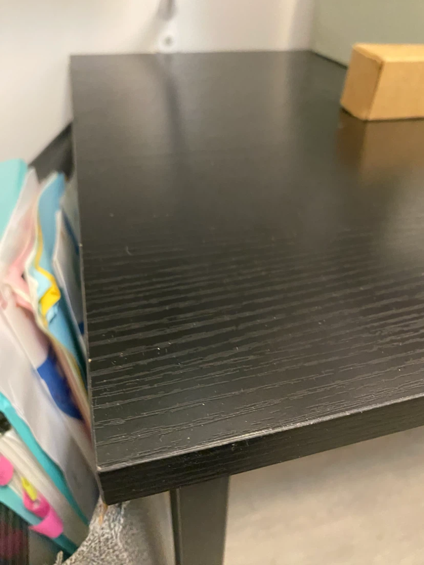 Black 40” Desk with Small Fabric Organizer - photo 3