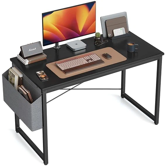 Black 40” Desk with Small Fabric Organizer - photo 4