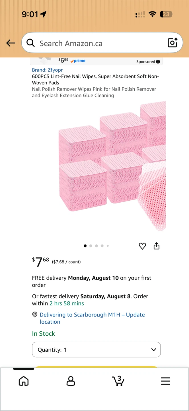 Zfyopr 600PCS Lint-Free Nail Wipes