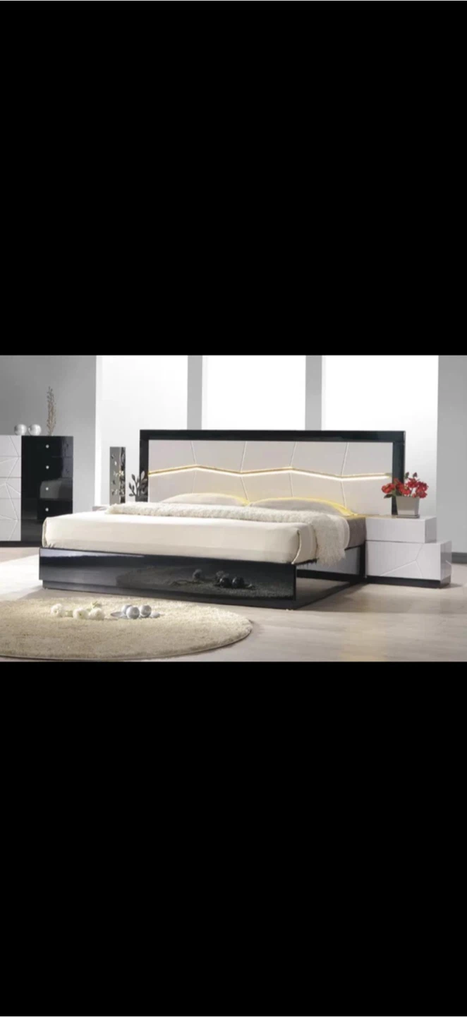 Modern Premium Bed with LED Headboard