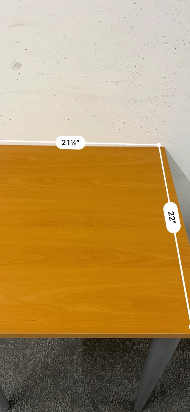 Small Wooden Table - 21.5" x 22" - photo 2