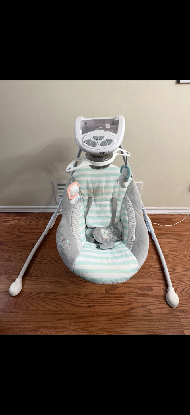 Electric Baby Swing - Plug-in Powered Automatic Swingset - photo 2