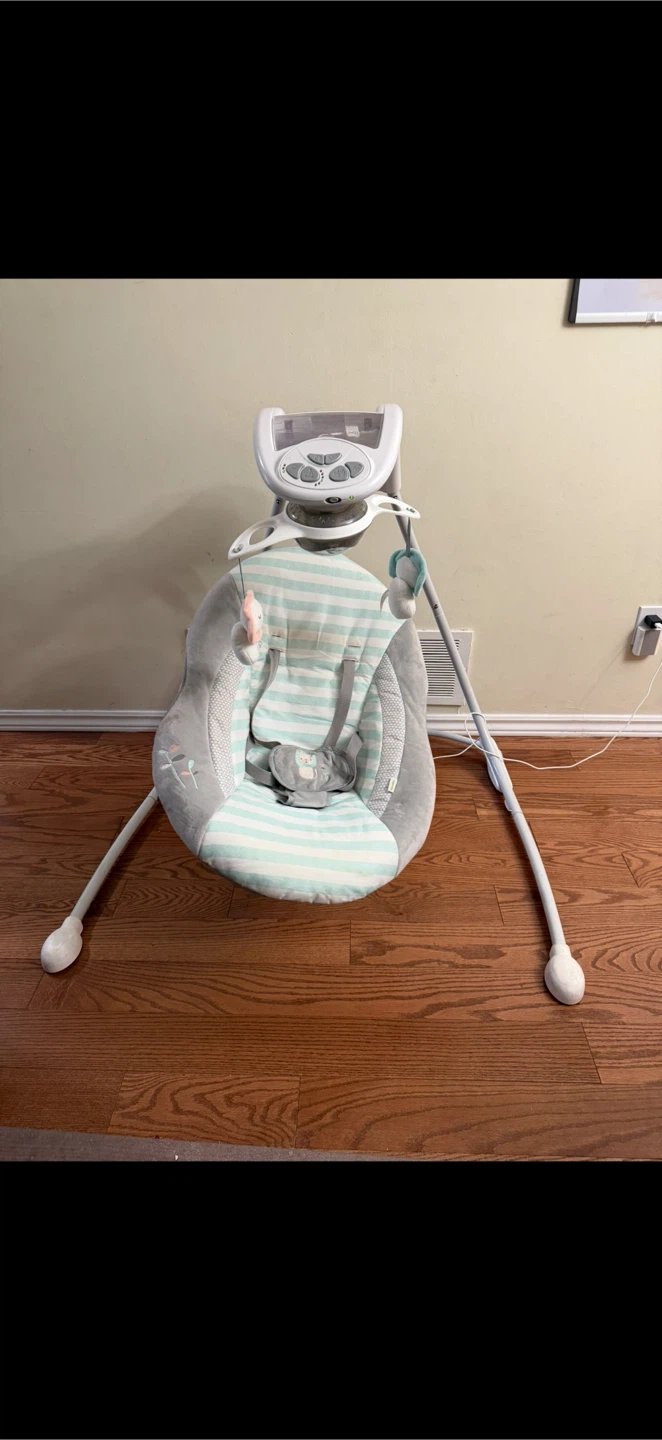 Electric Baby Swing - Plug-in Powered Automatic Swingset - photo 5