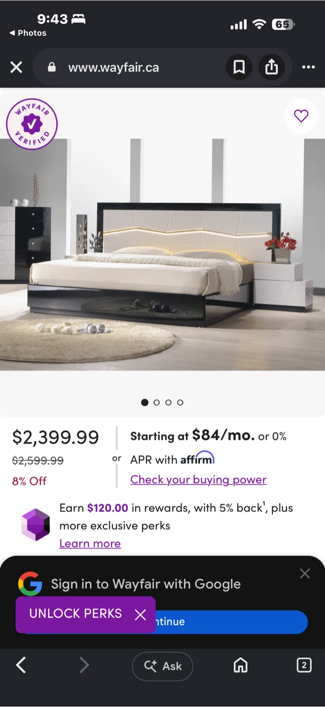 Modern Premium Bed with LED Headboard - photo 2