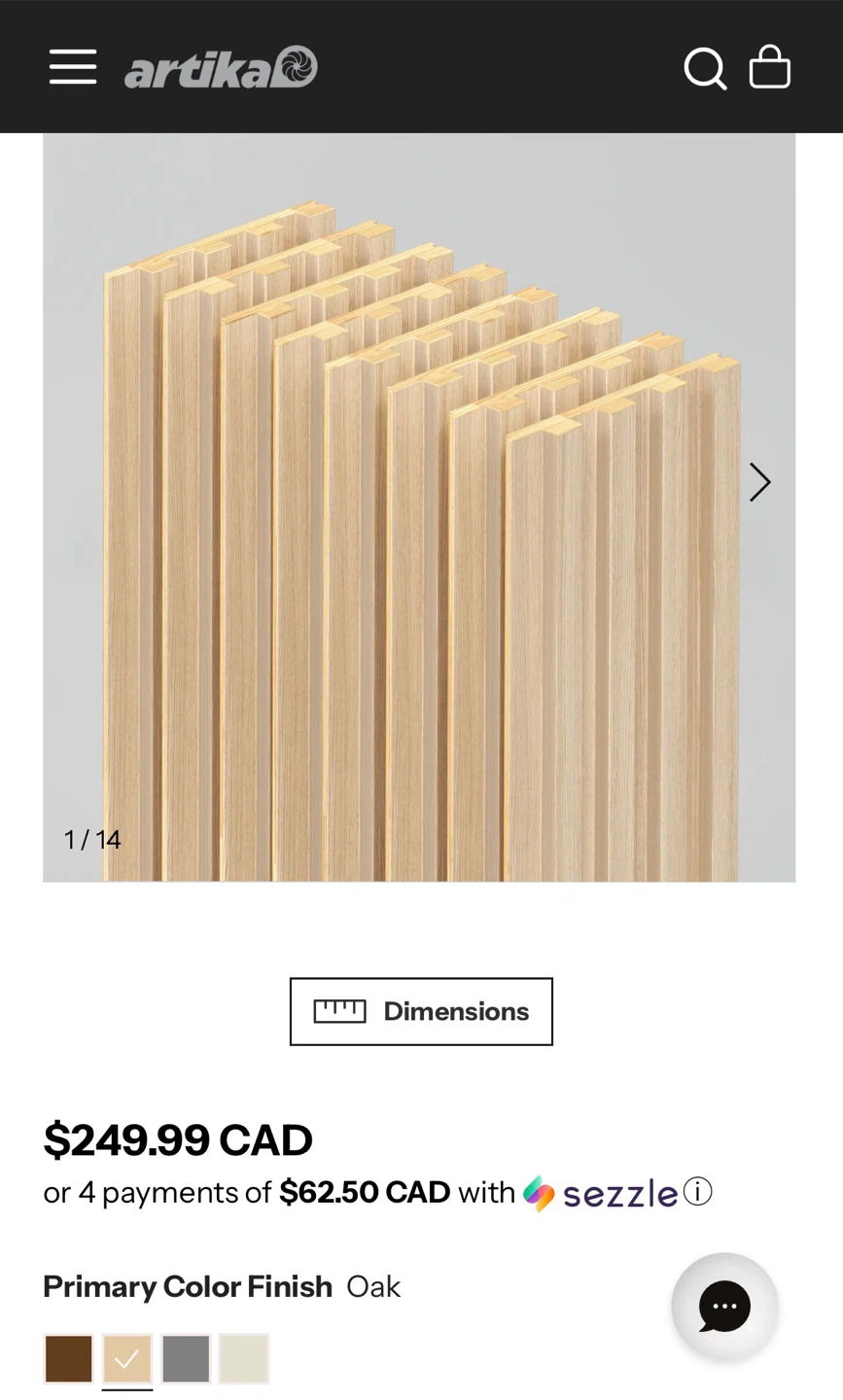 Artika Panolok Slatted Wall Panels