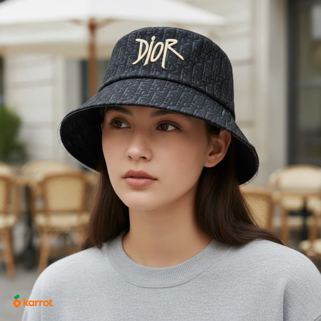DIOR Bucket Hat - Black Monogram