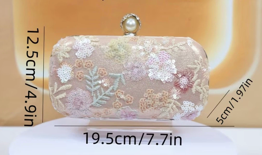 Embroidered Evening Clutch Bag - photo 5