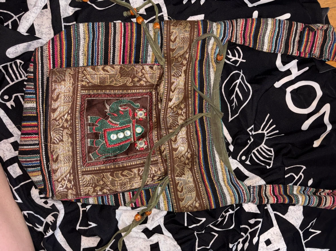 Boho Embroidered Messenger Bag