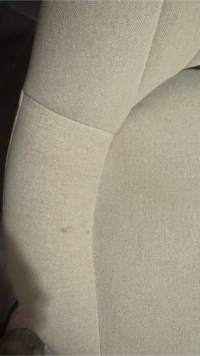 Adjustable Bar Stool - Cream Linen Upholstery - photo 4