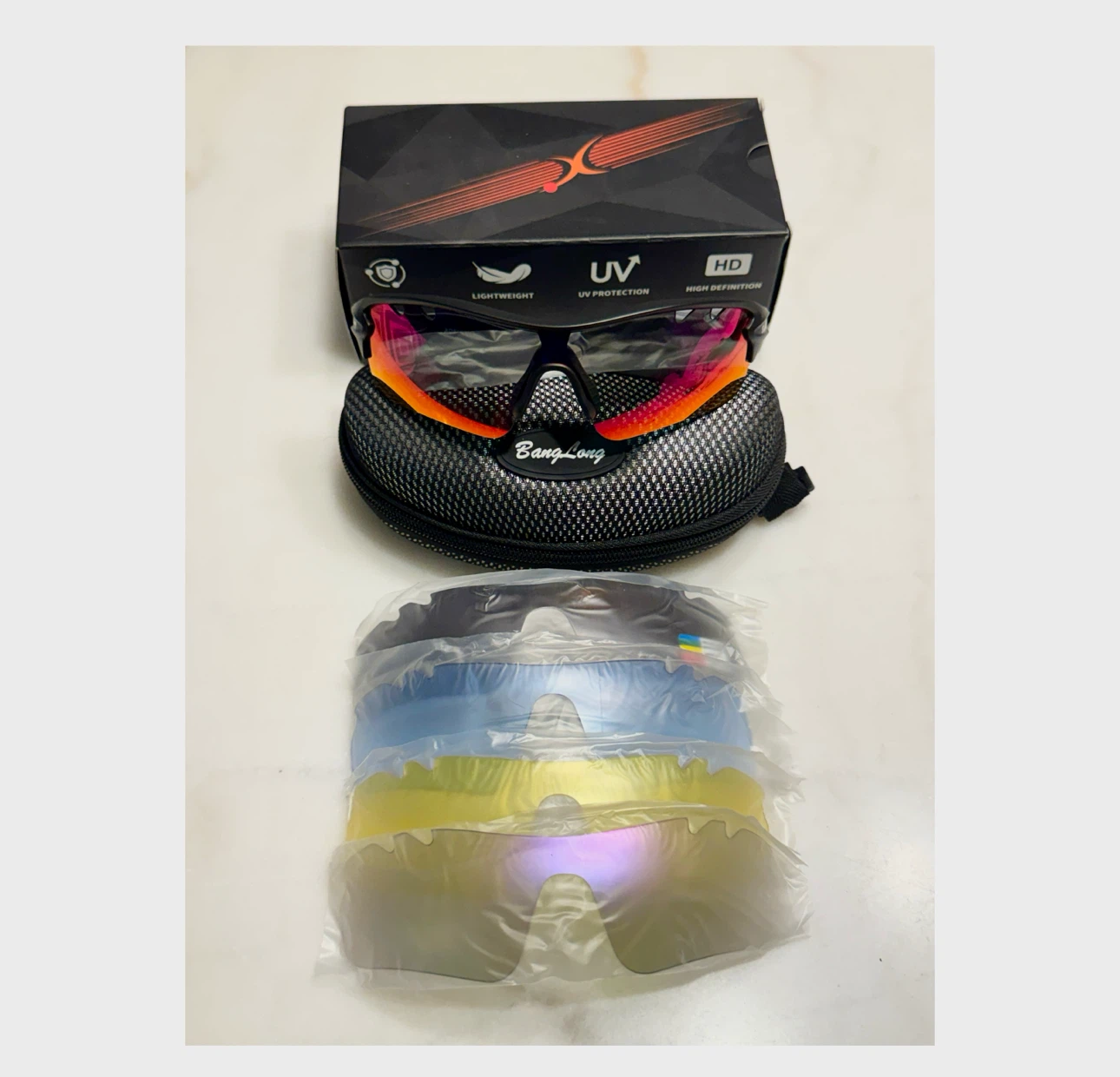 Brand new Polarized UV400 Sports Sunglasses with 5 Lenses - photo 2