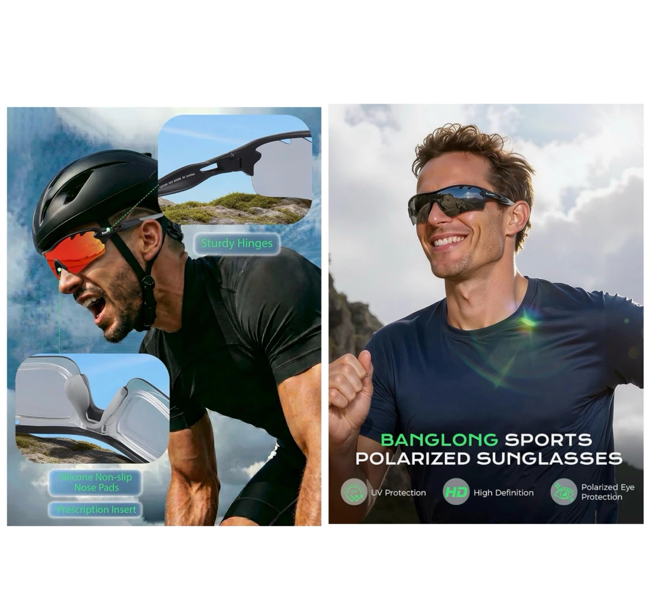 Brand new Polarized UV400 Sports Sunglasses with 5 Lenses - photo 5