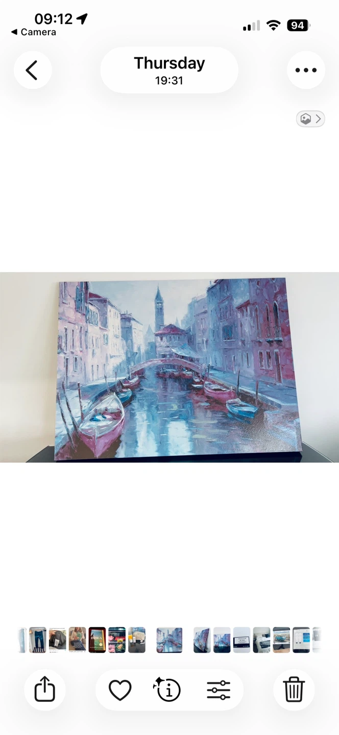 Venice Canal Scene Canvas Art Print