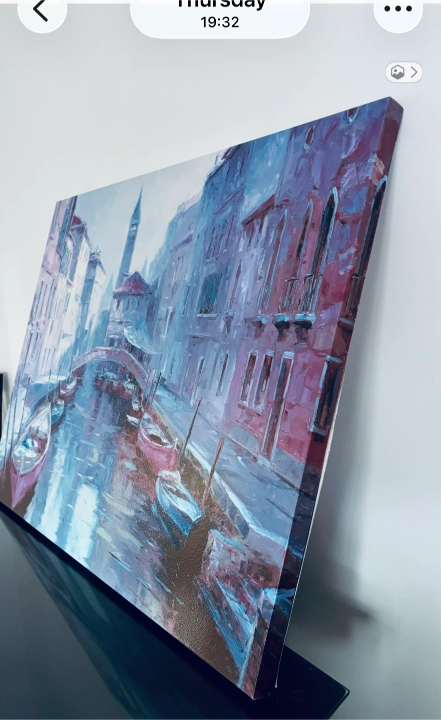 Venice Canal Scene Canvas Art Print - photo 2