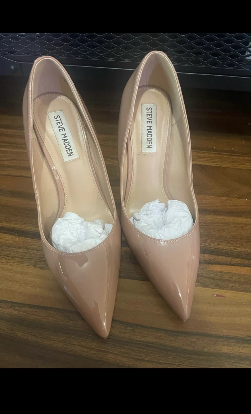 Steve Madden Nude Patent Leather Pumps