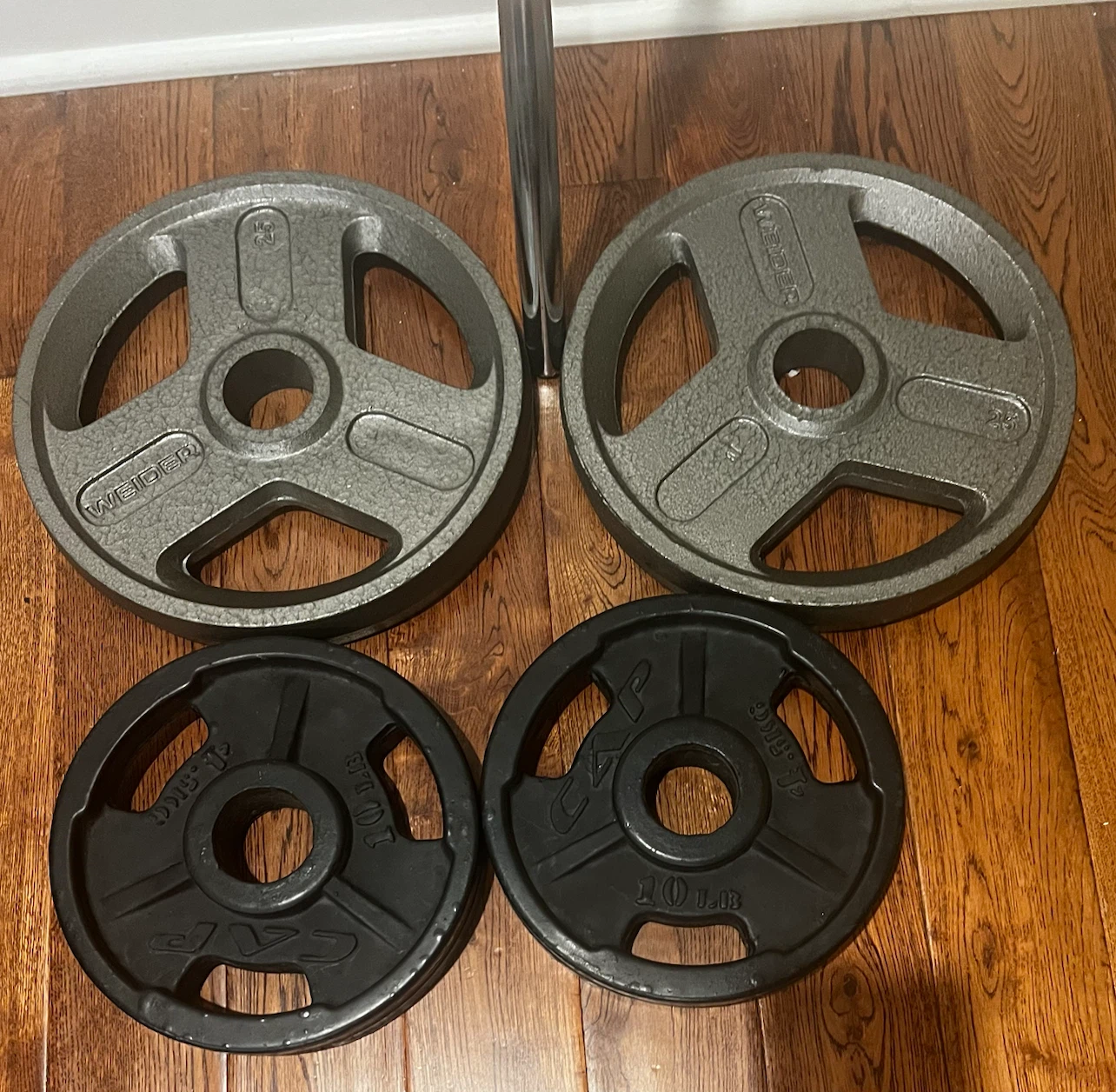 Weider & CAP Barbell Weight Plates Set with Barbell - photo 2