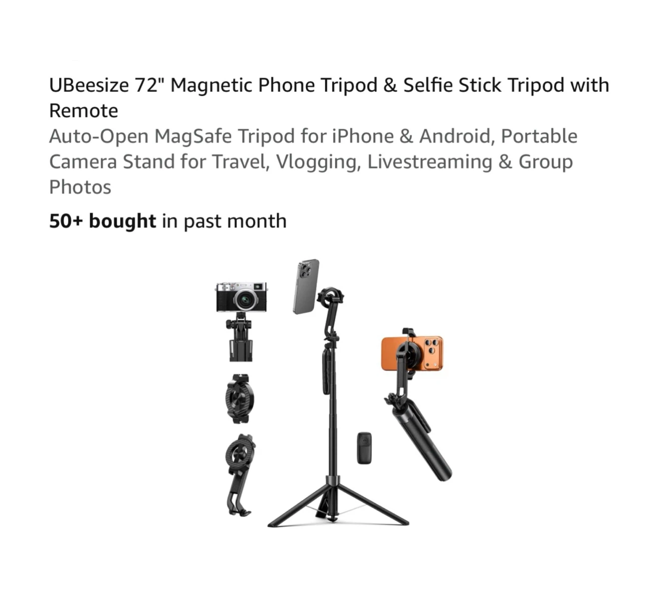 Brand new 72" Magnetic Phone Tripod