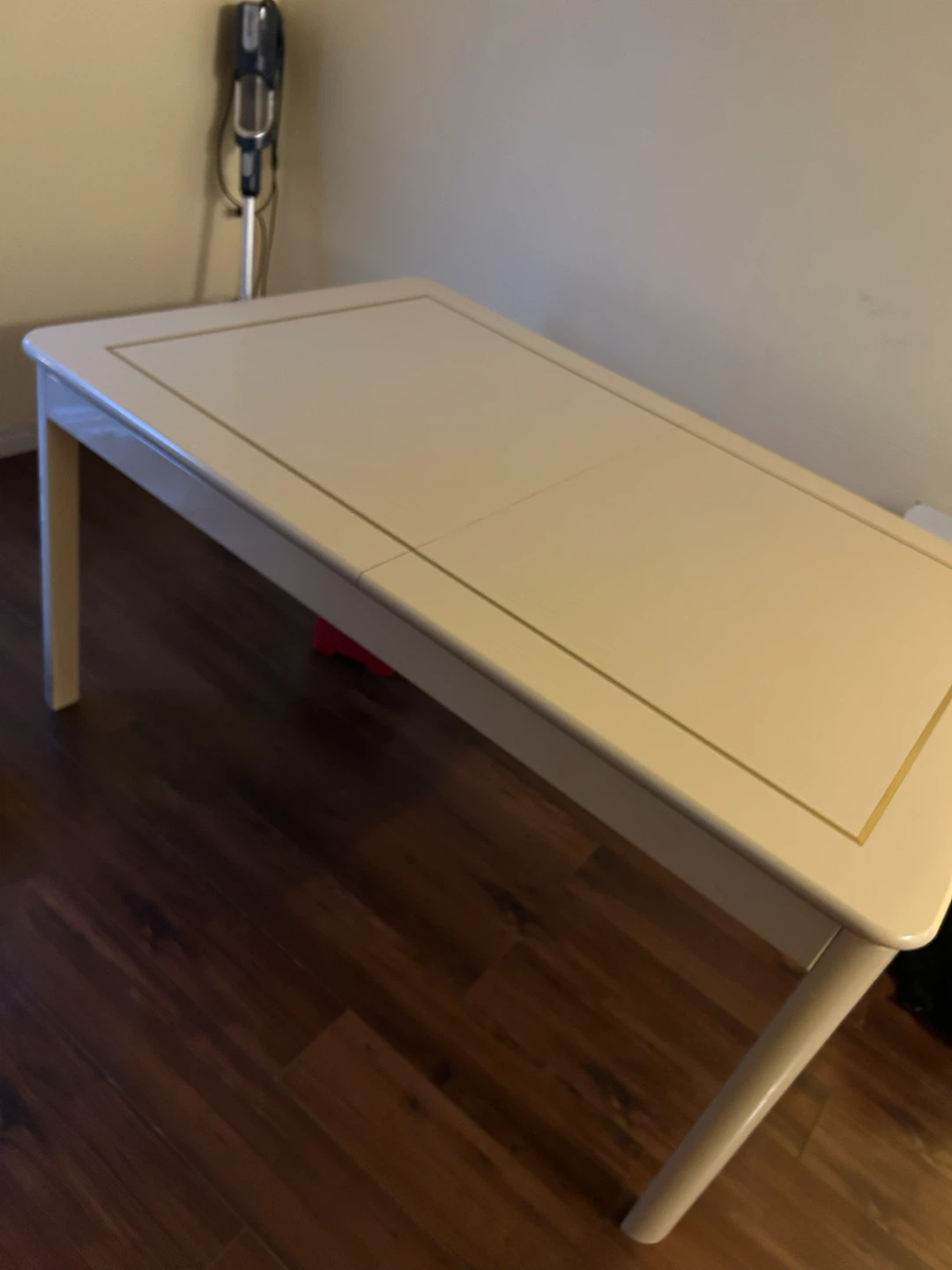 Cream Dining Table with Gold Trim - photo 2