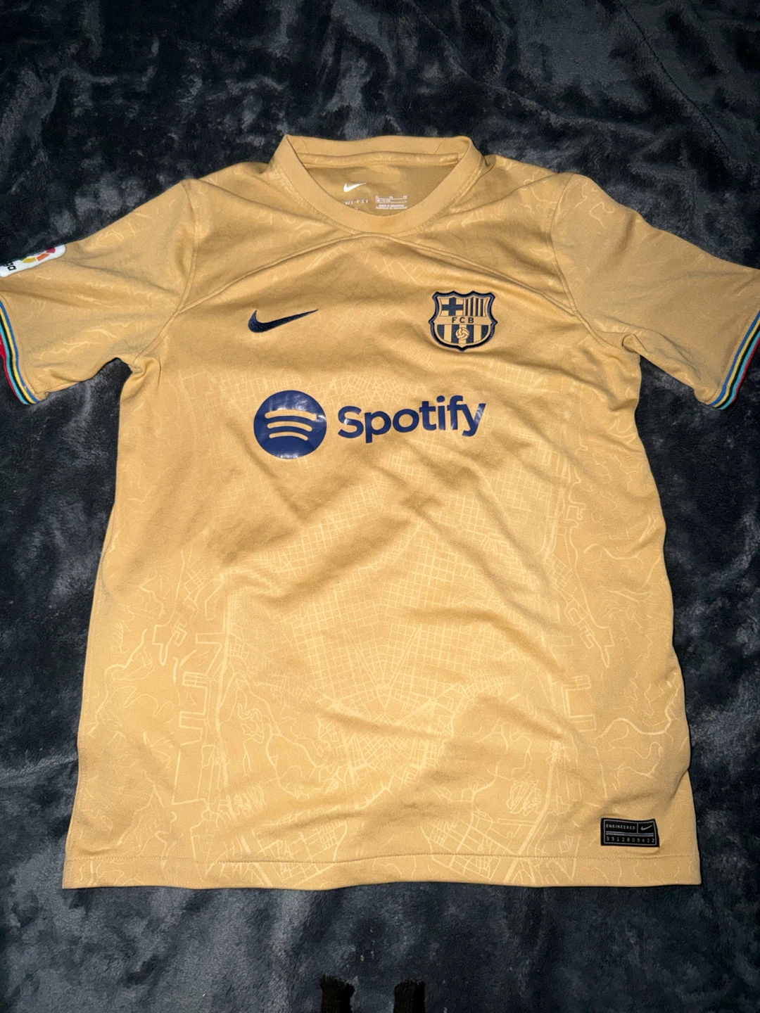 Nike FC Barcelona Dri-FIT Soccer Jersey - Gold