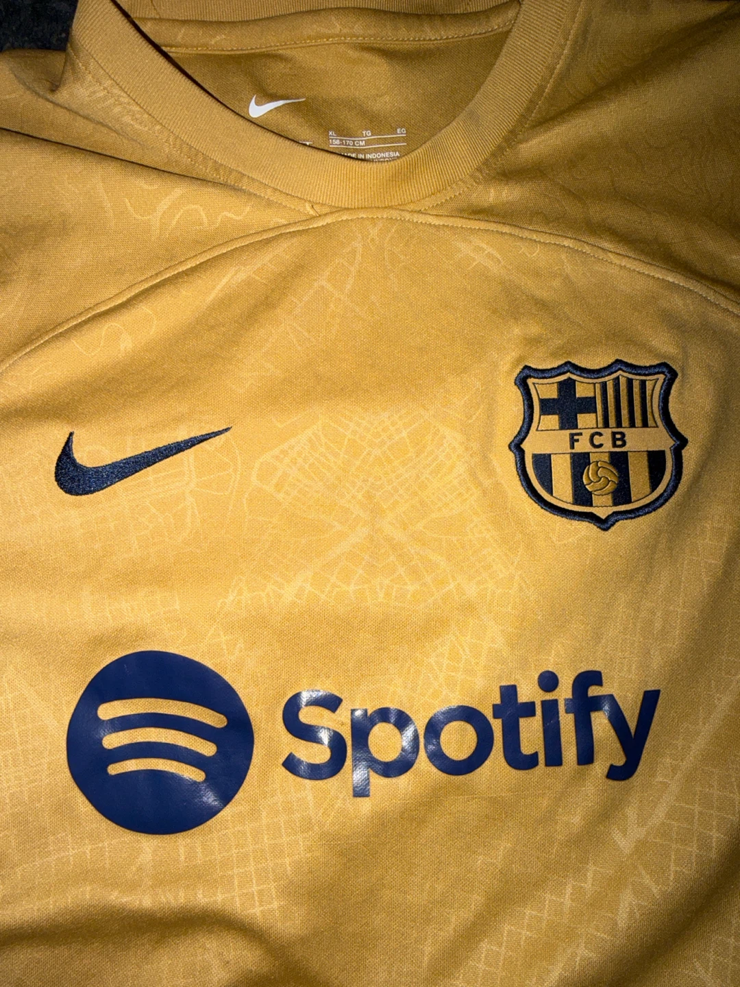 Nike FC Barcelona Dri-FIT Soccer Jersey - Gold - photo 2