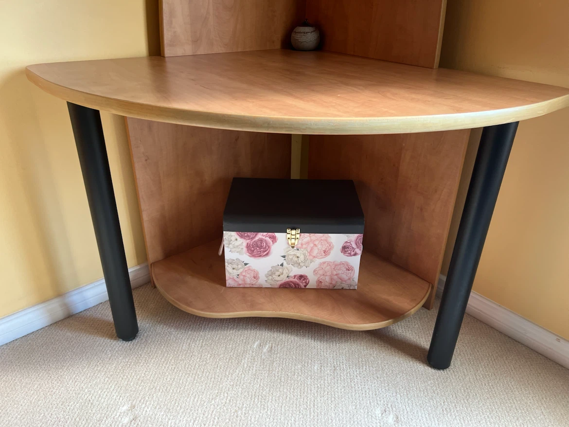 Corner Study Desk with Storage Shelf - photo 4