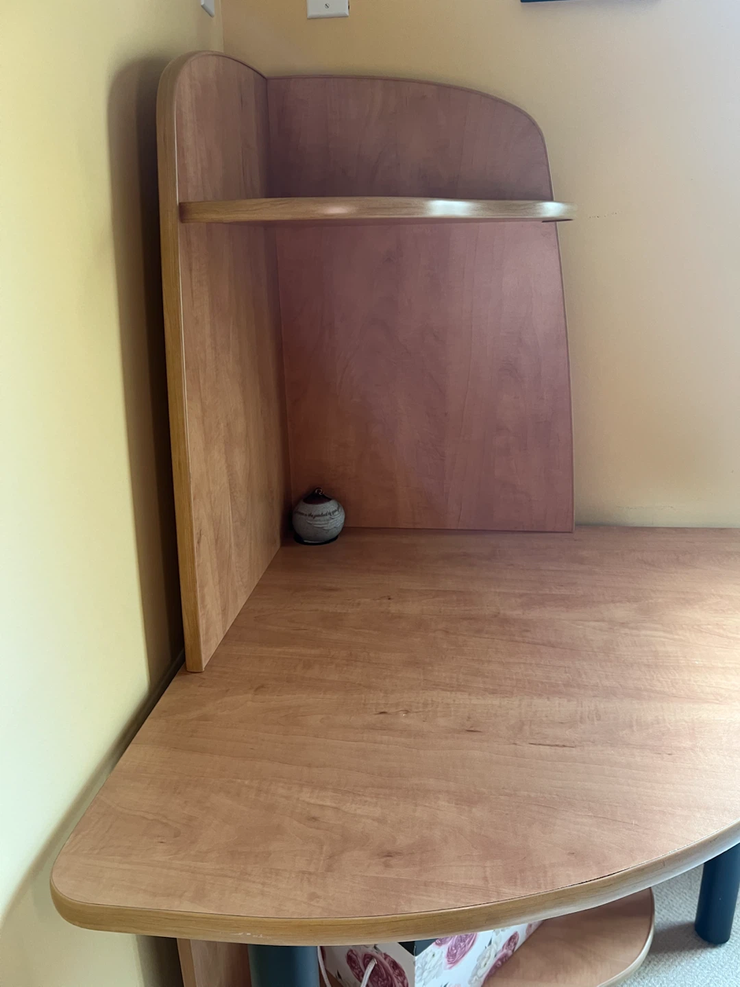 Corner Study Desk with Storage Shelf - photo 5