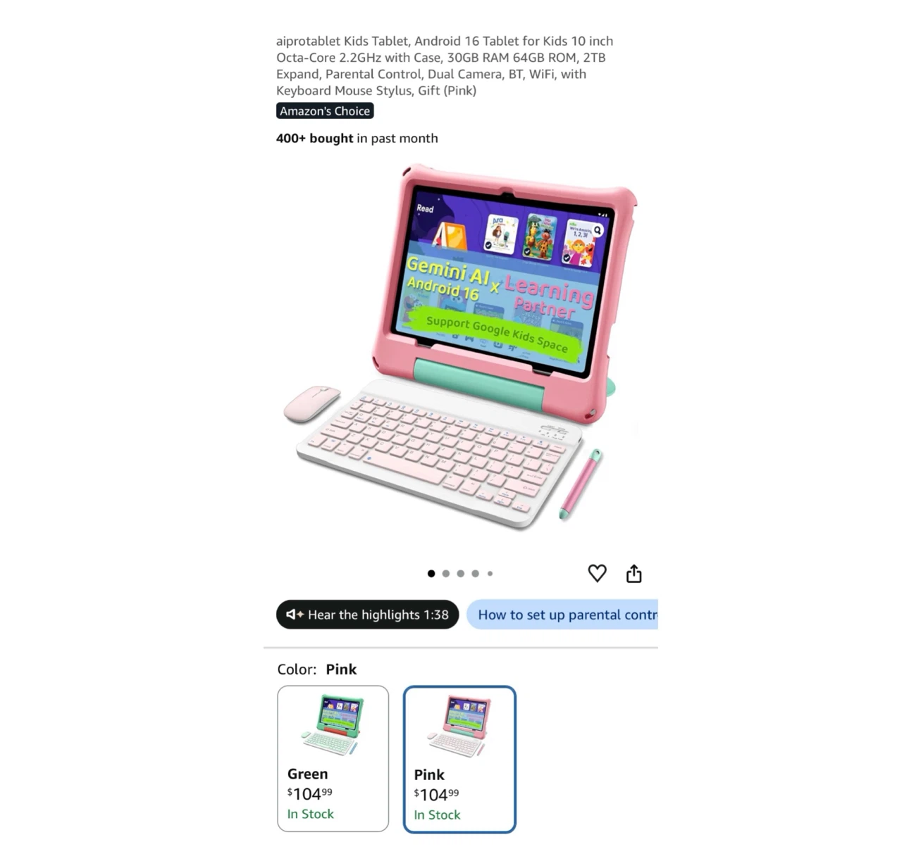 Brand new Kids Tablet, Android 16 Tablet for Kids 10 inch