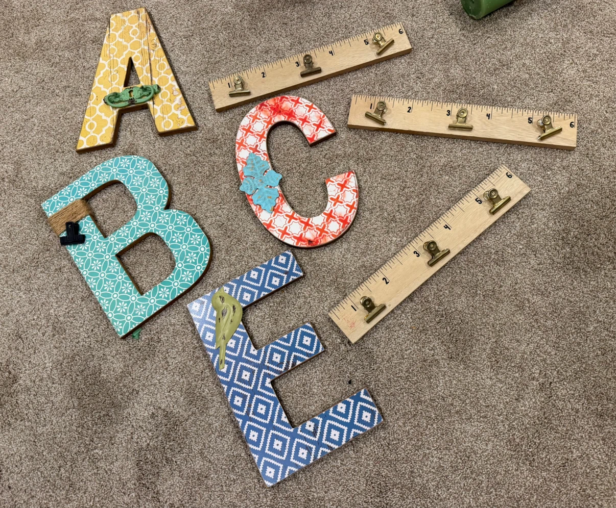 Kids Monogrammed Letter & Artwork Decor