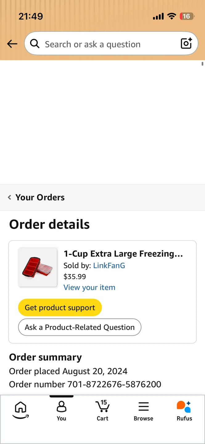 Aicfoof Extra Large Ice Cube Tray with Lid - photo 2
