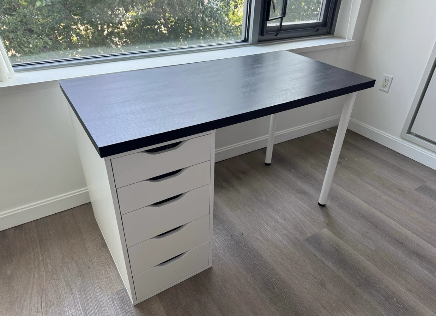 IKEA ALEX drawer unit with desk - photo 2