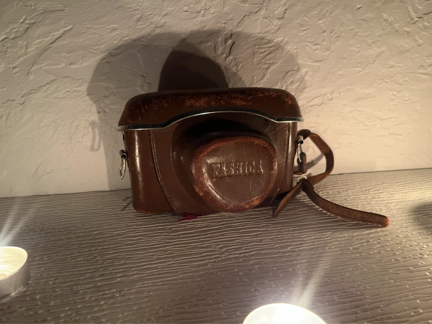 Yashica Camera with Brown Leather Case