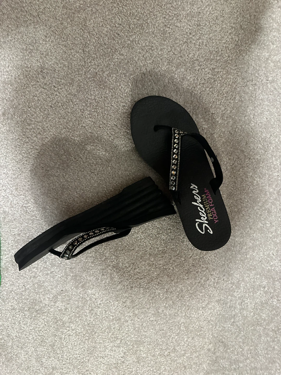 Skechers Women's Black Embellished Flip Flops - photo 2