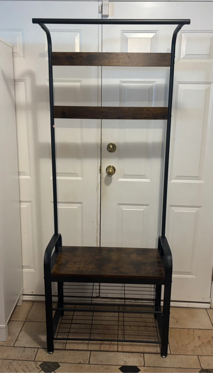 Hall Tree with Bench and shoe Shelve - photo 3