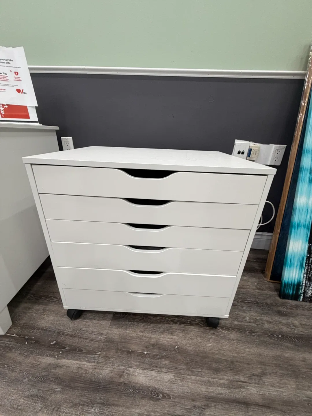 White 5-Drawer Alex Unit