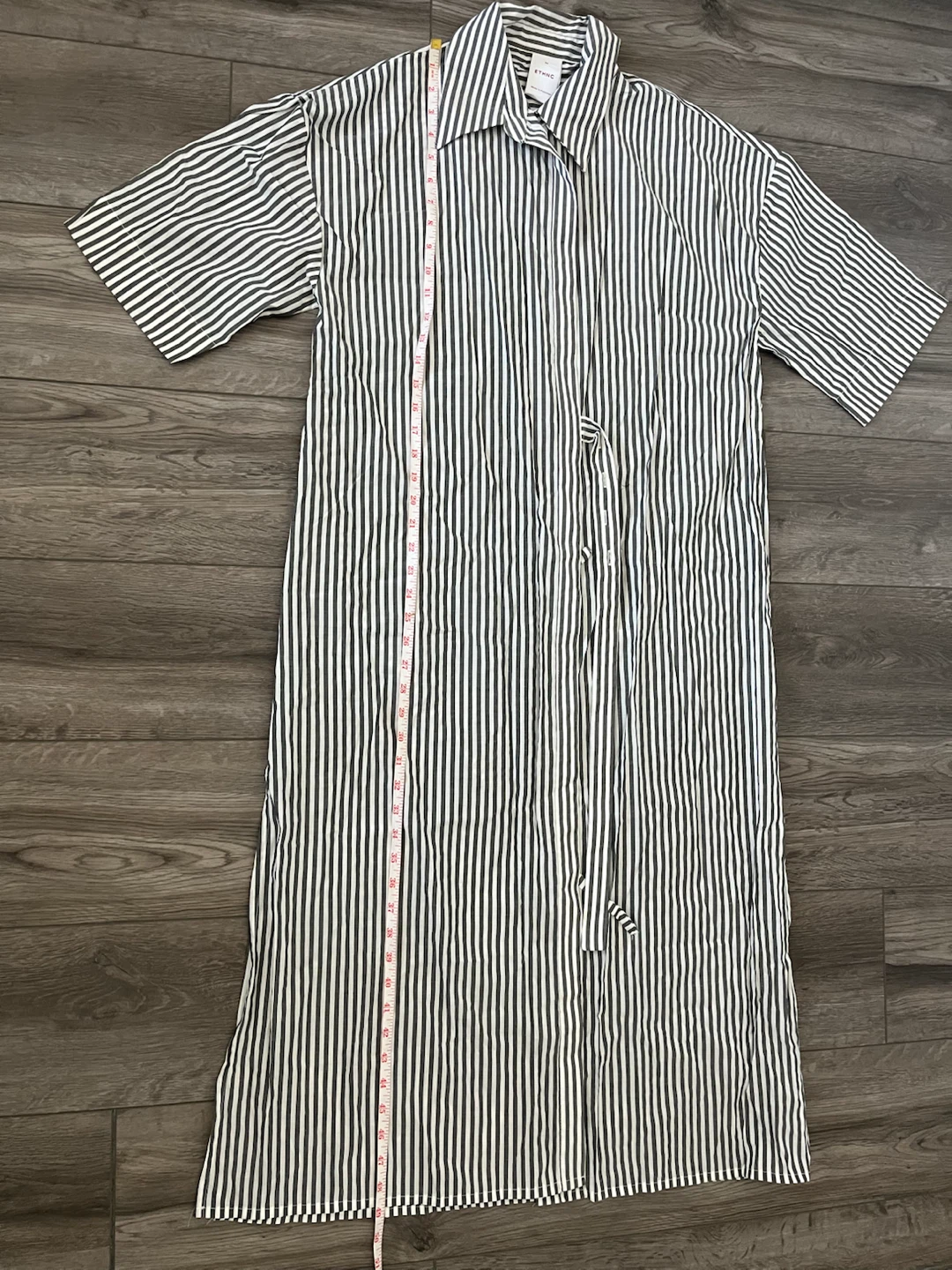 Striped Button-Up Midi Dress - photo 4