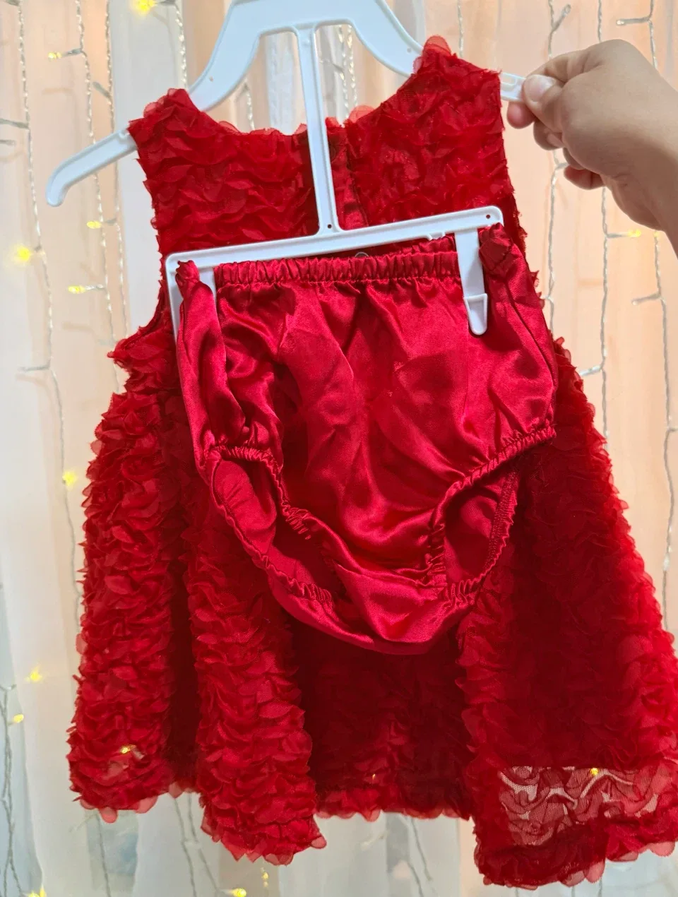 Baby Girl Red Dress with Bloomers - photo 2