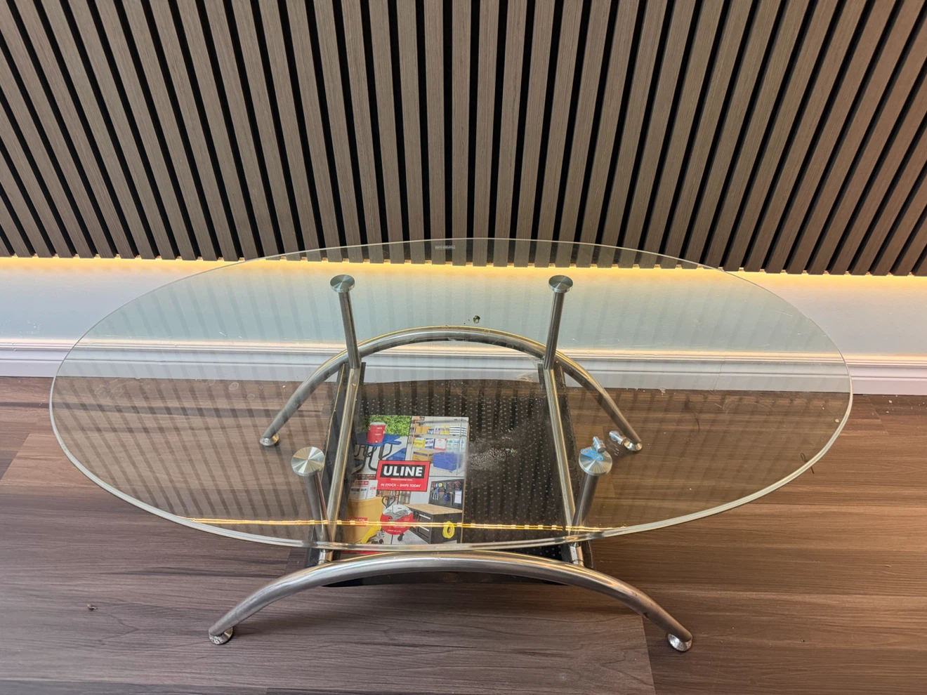 Glass Oval Coffee Table