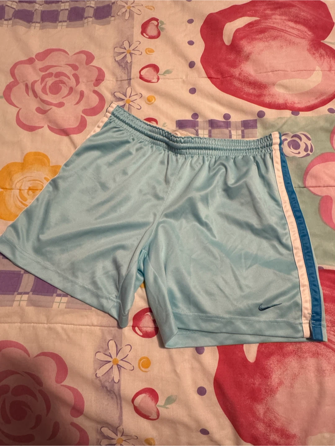 Nike Light Blue Athletic Shorts - Girls Large